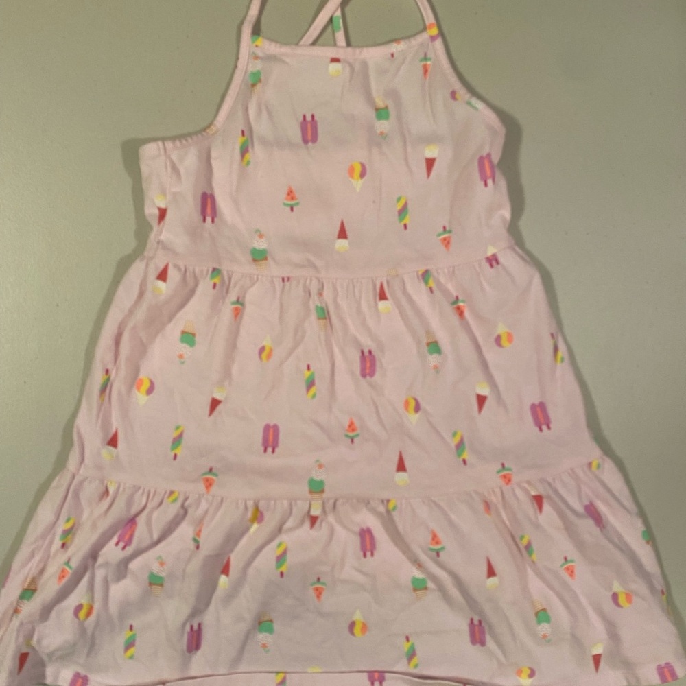 Cat & Jack Light Pink Dress with Colorful Print